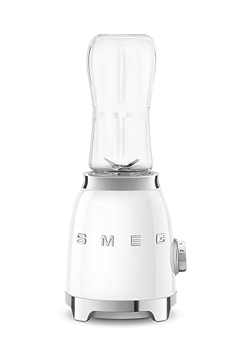 SMEG, Personal Blender PBF01PGEU, 2 Geschwindigkeitsstufen, Doppelklinge aus Edelstahl, 2 x 600 ml Flaschen inklusive, rutschfester Standfuß, integrierte Kabelaufwicklung, 300W, Pastellgrün im Sale